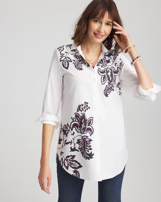 Chico's Clothing No Iron™ Floral Stretch Tunic