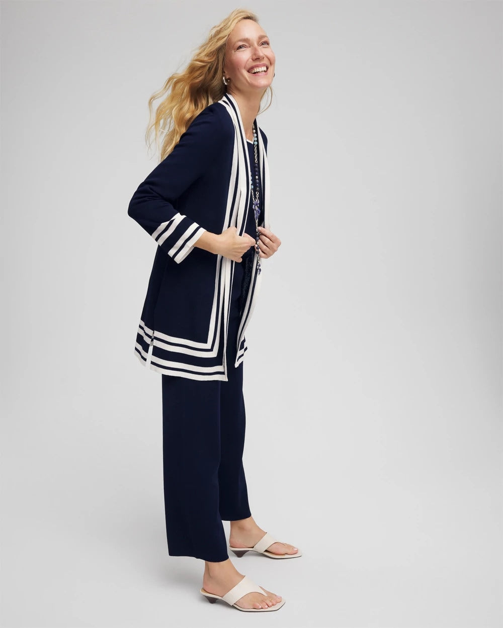 Chico's Clothing Travelers™ Contrast Border Cardigan