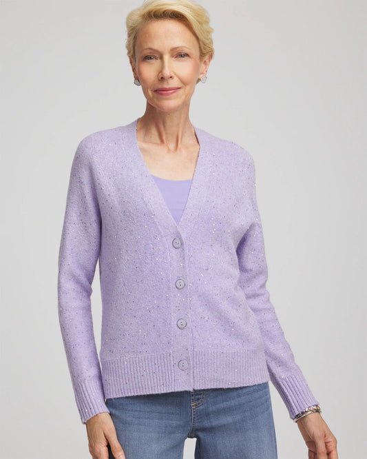 Chico's Clothing Shine Boyfriend Cardigan