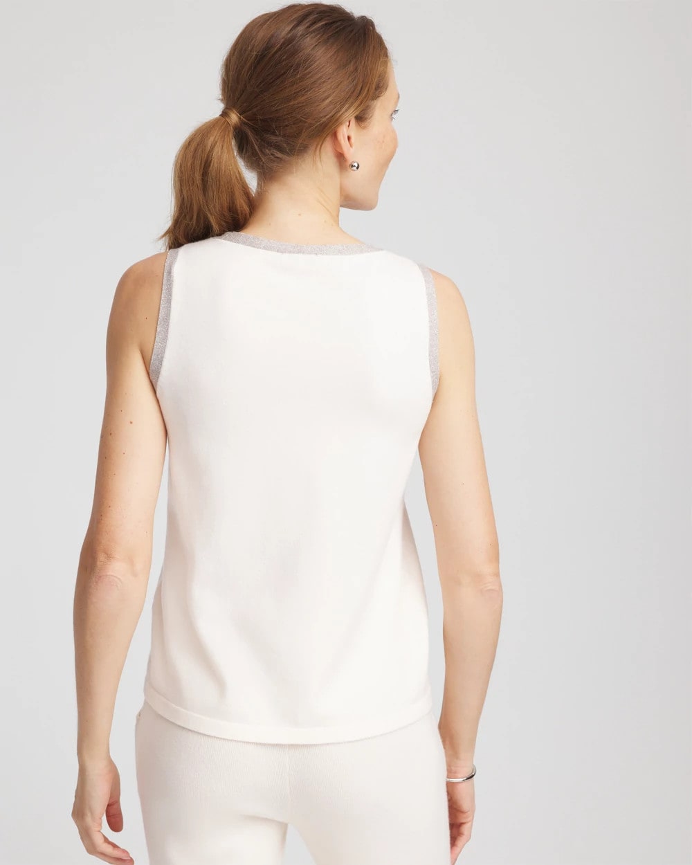 Chico's Clothing Zenergy® Luxe Metallic Trim Tank