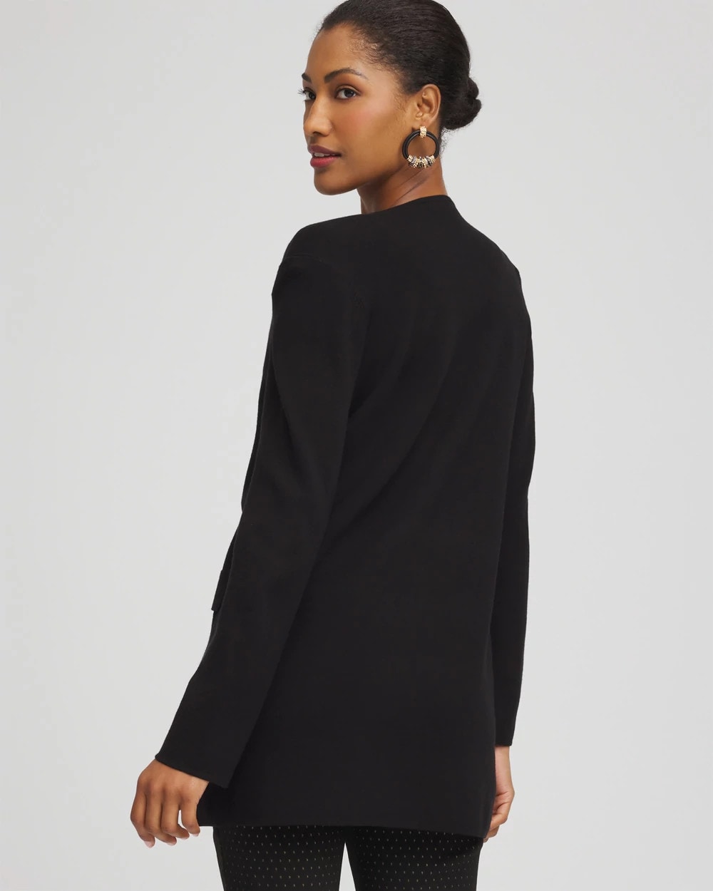 Chico's Clothing Button-Down Crewneck Coatigan