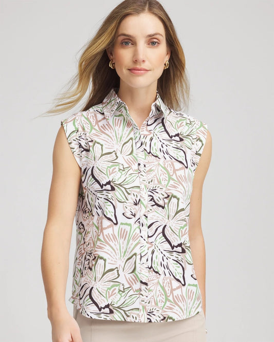Chico's Clothing Zenergy® UPF Floral Shirt