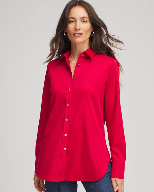 Chico's Clothing No Iron™ Rhinestone Button Shirt
