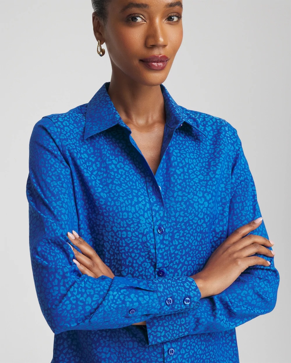 Chico's Clothing No Iron™ Jacquard Animal Motif Shirt