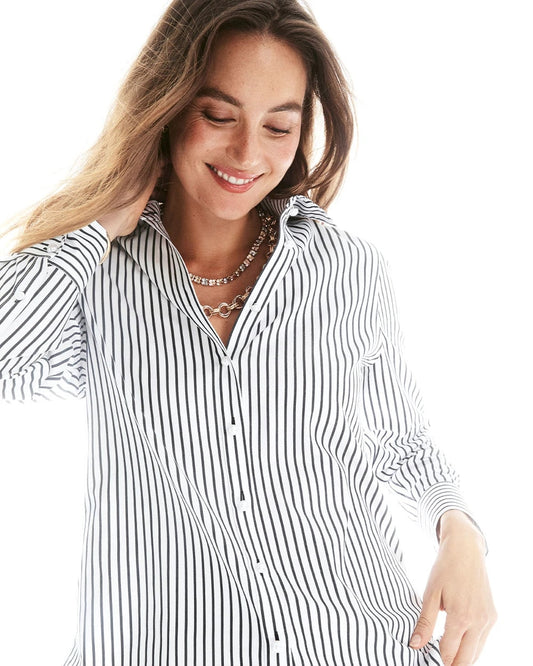 Chico's Clothing No Iron™ Lurex Striped Shirt