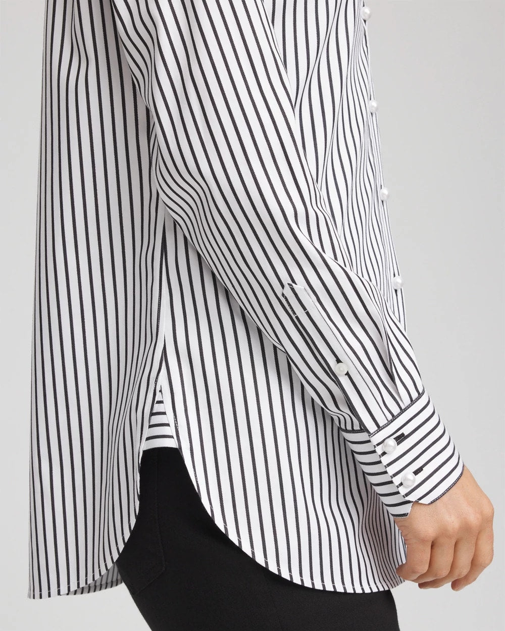 Chico's Clothing No Iron™ Lurex Striped Shirt