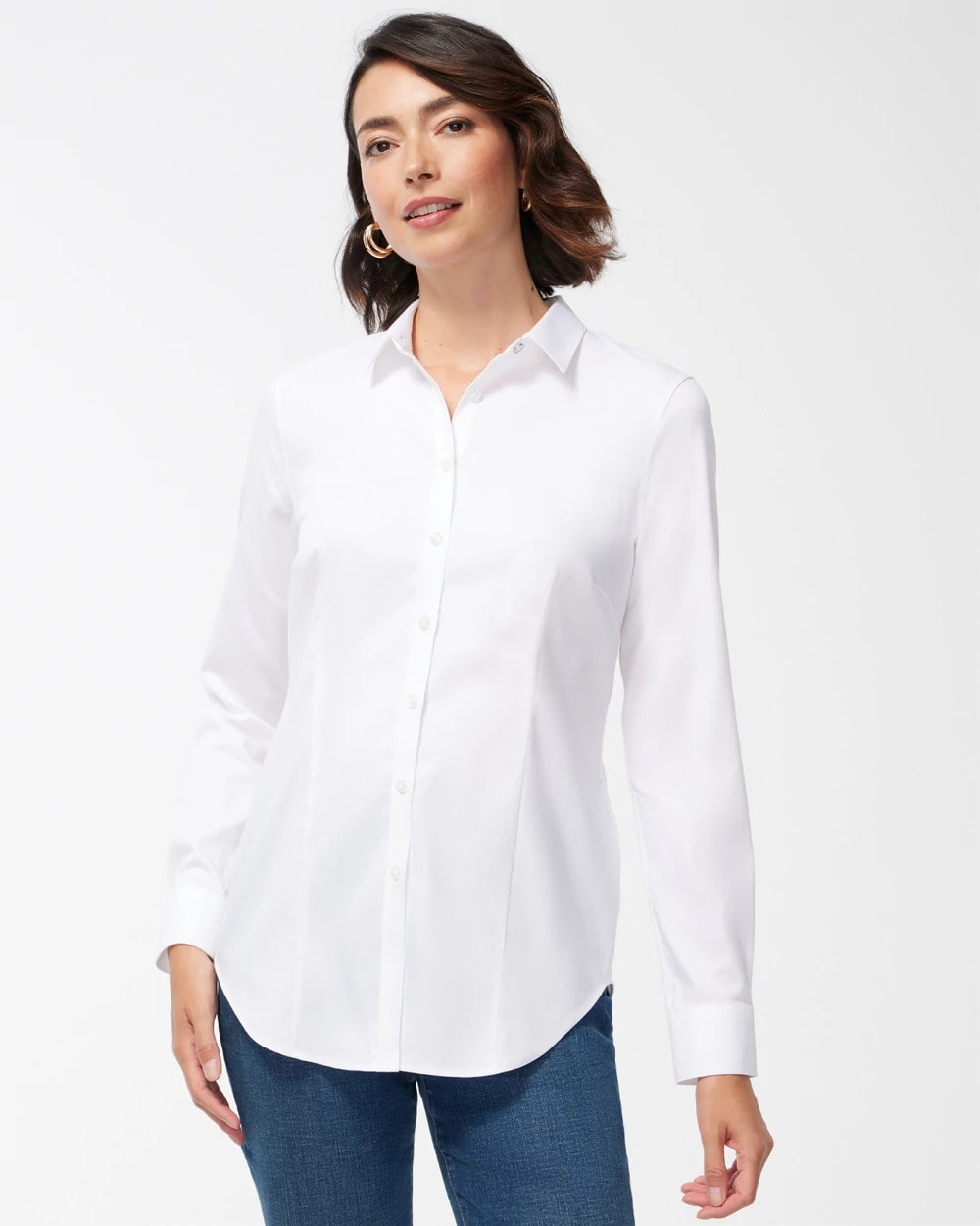 Chico's Clothing No Iron™ Fitted Stretch Shirt