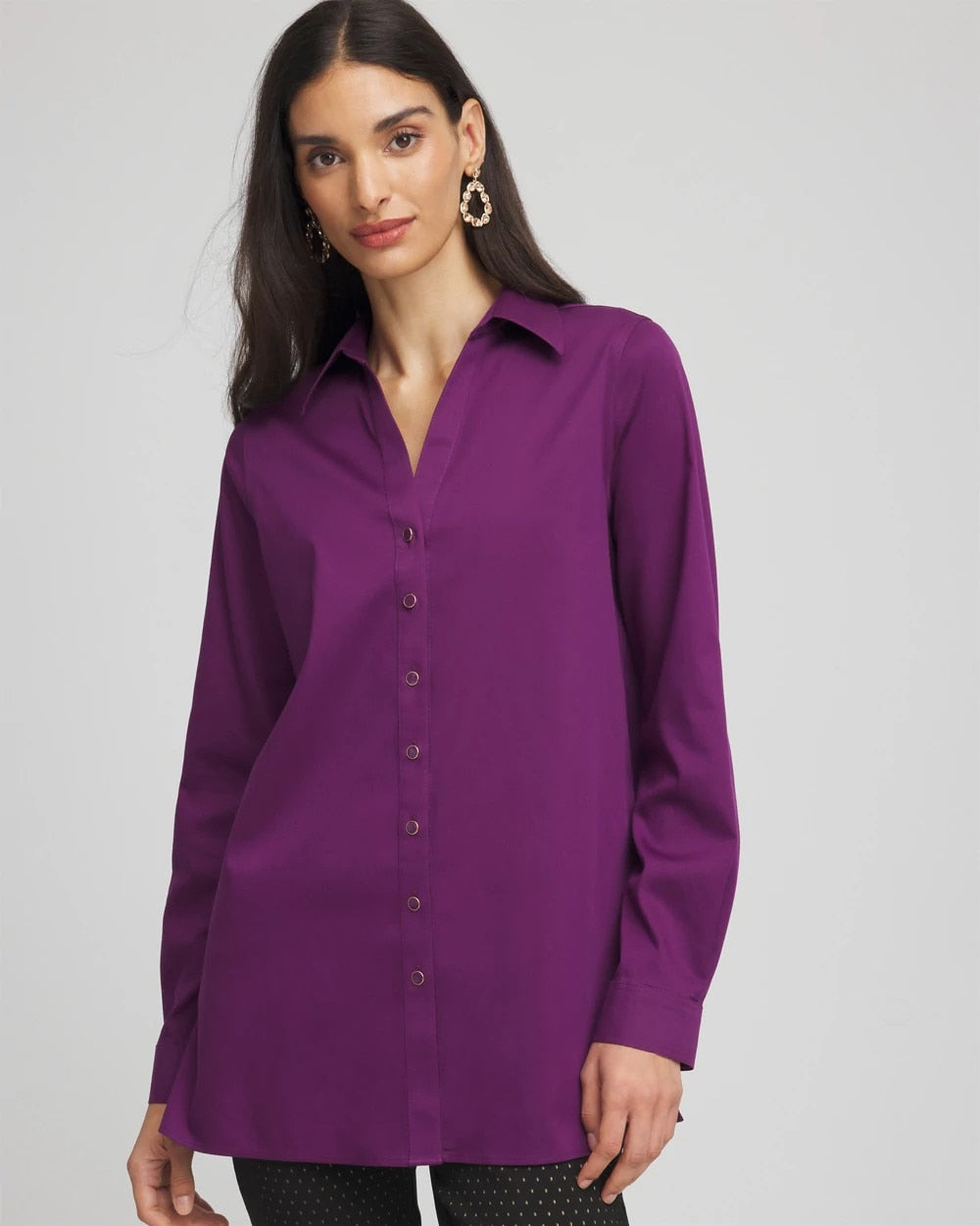 Chico's Clothing No Iron™ Novelty Button Tunic