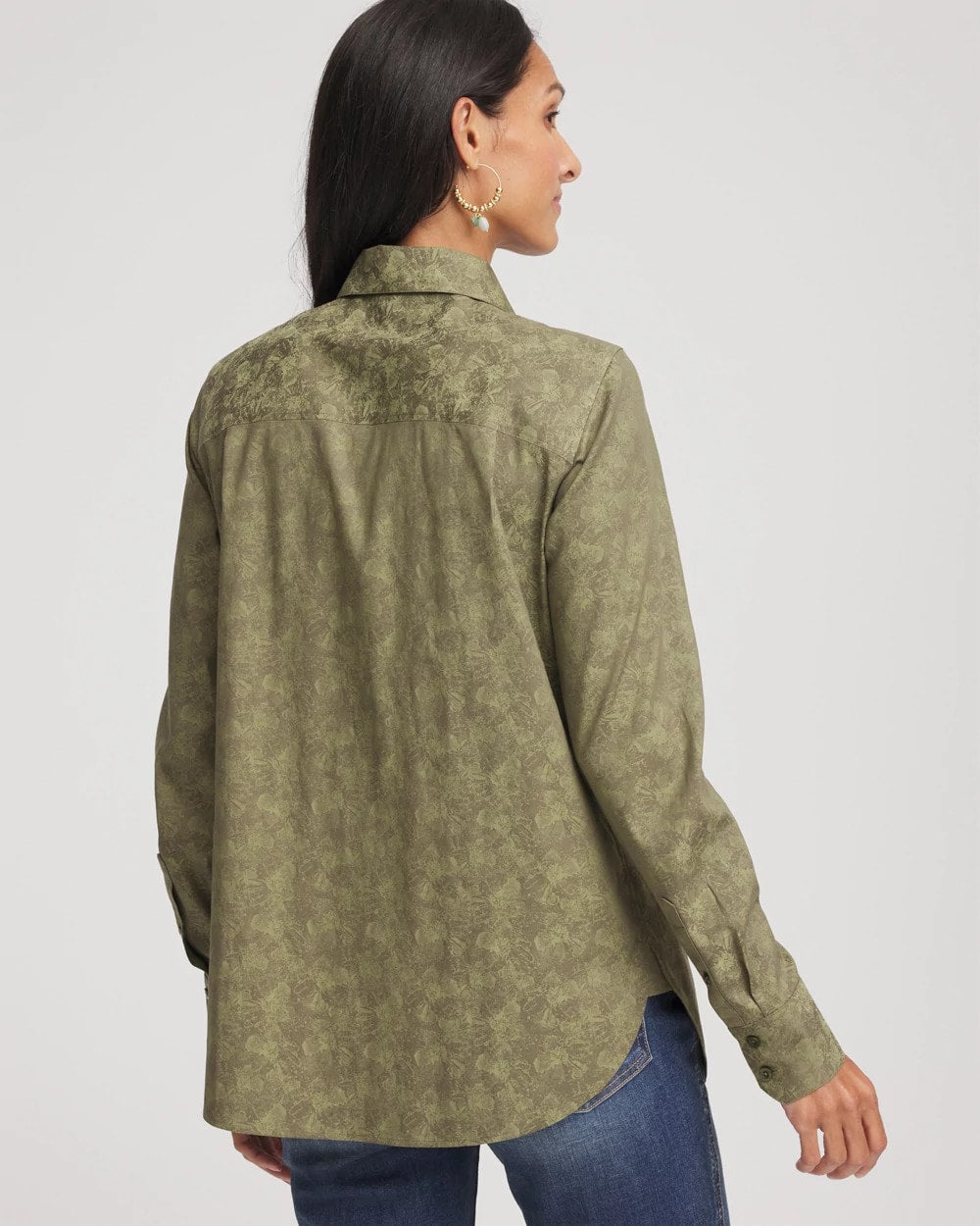 Chico's Clothing No Iron™ Jacquard Shirt
