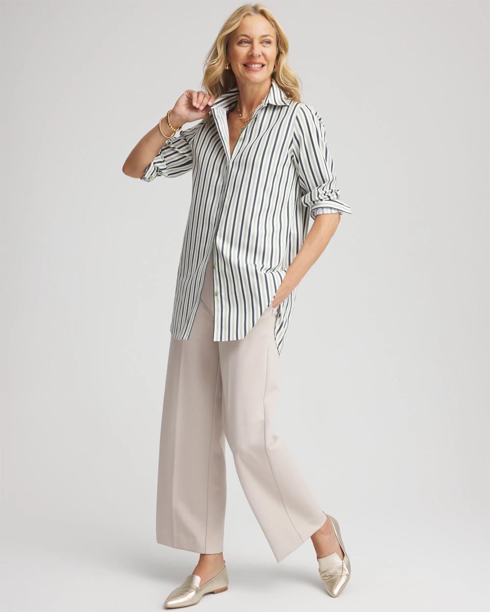 Chico's Clothing No Iron™ Striped Shirt
