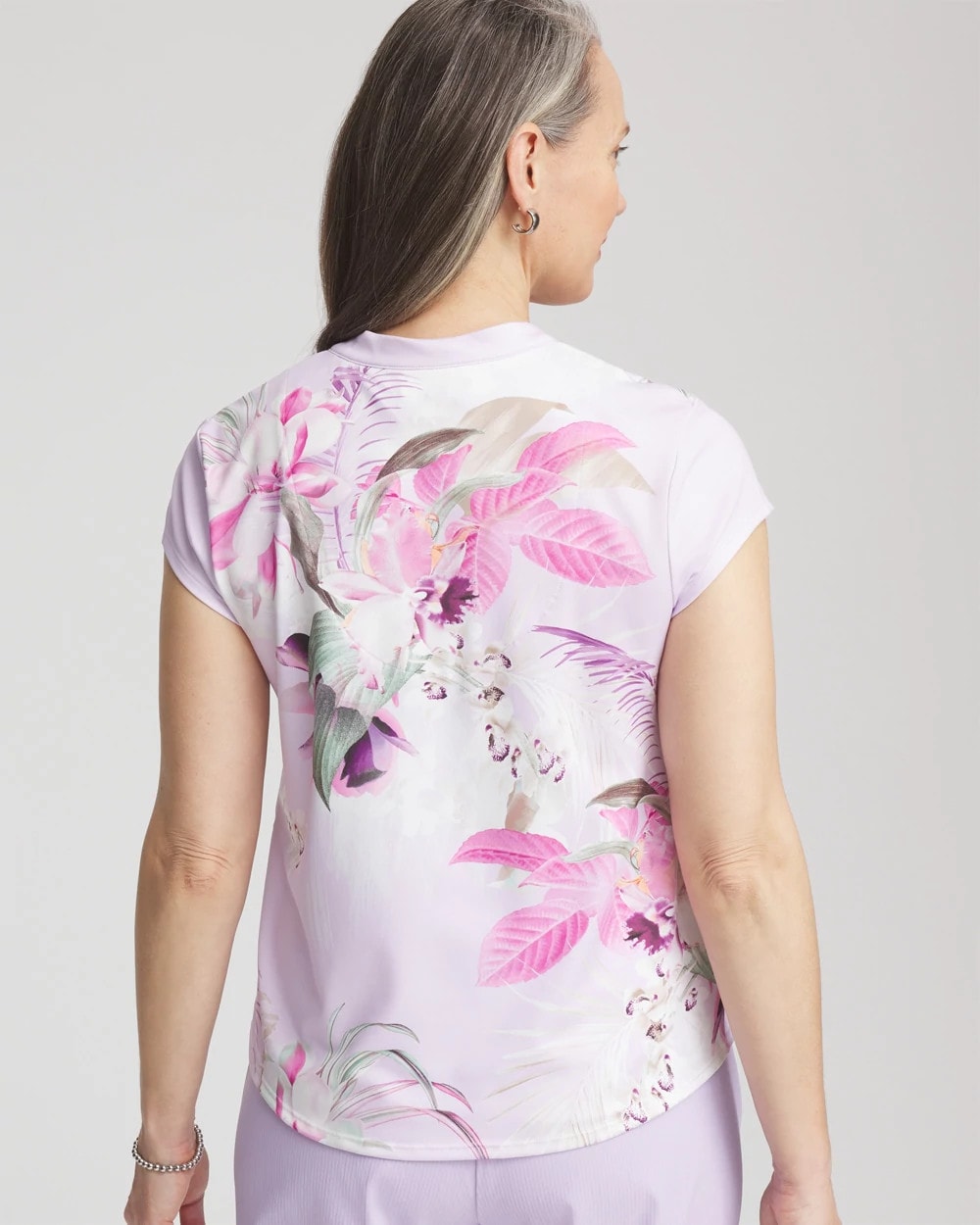 Chico's Clothing Zenergy® UPF Floral Polo