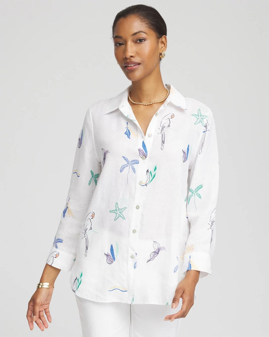 Chico's Clothing No Iron™ Island Linen Shirt