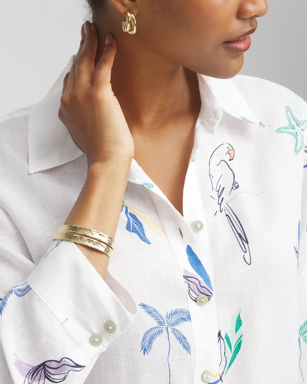 Chico's Clothing No Iron™ Island Linen Shirt