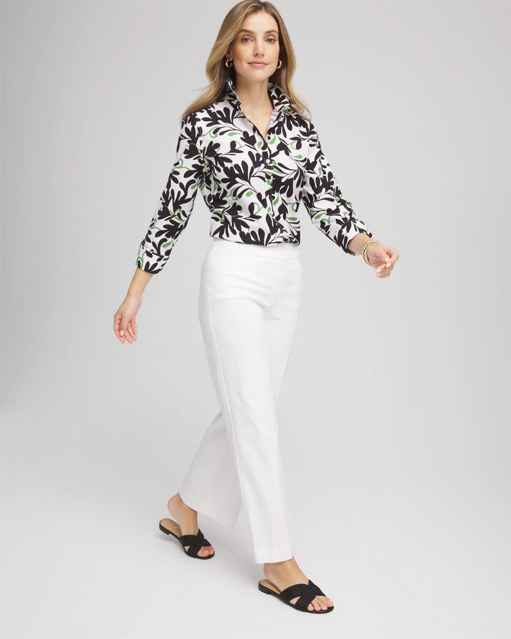 Chico's Clothing No Iron™ Abstract Floral Shirt