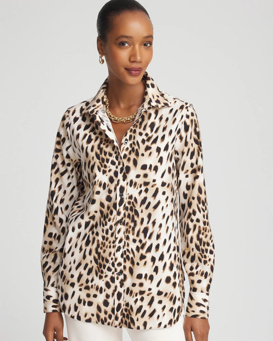 Chico's Clothing No Iron™ Animal Print Shirt