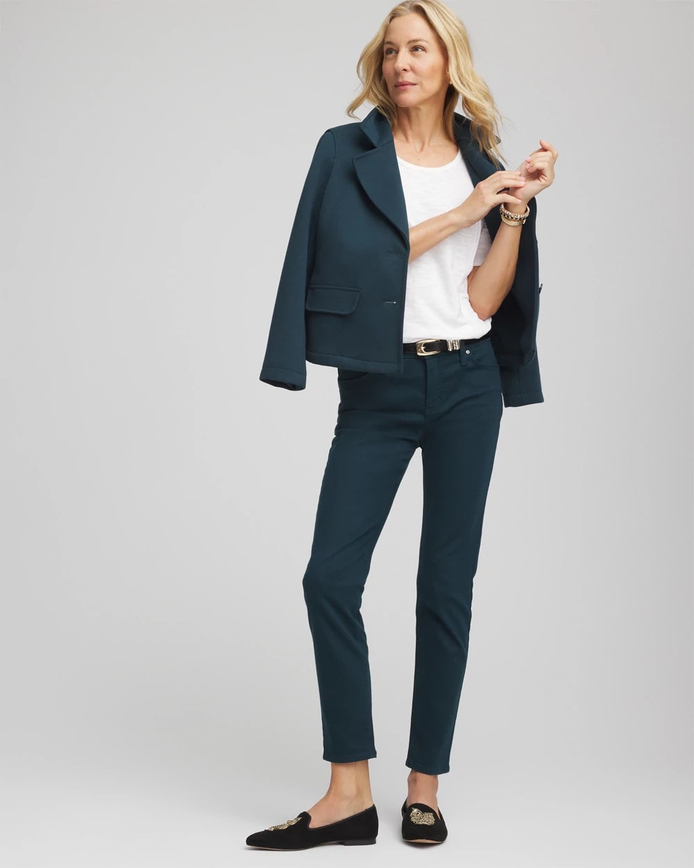 Chico's Clothing Girlfriend Slim Ankle Jeans