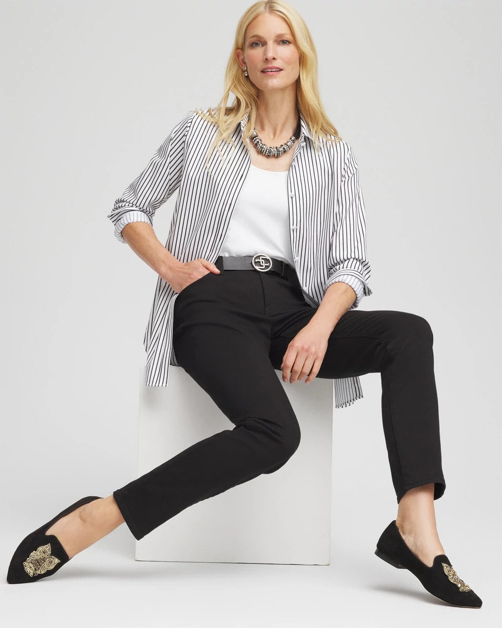 Chico's Clothing Girlfriend Slim Ankle Jeans