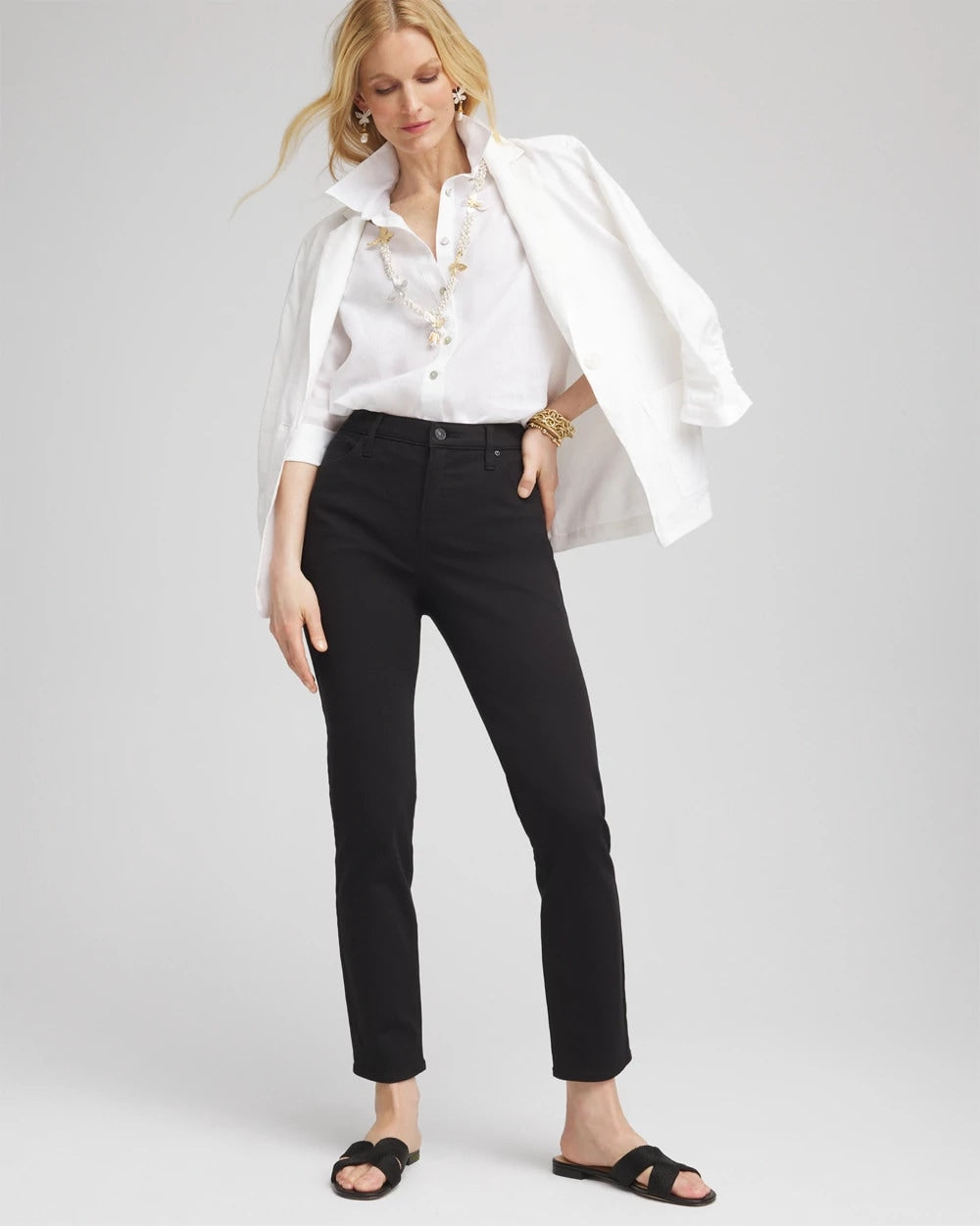 Chico's Clothing Girlfriend Slim Ankle Jeans
