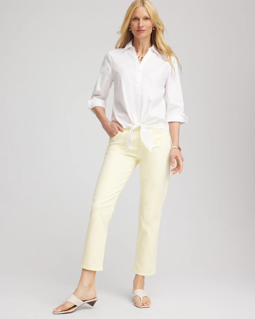 Chico's Clothing Girlfriend Cropped Jeans