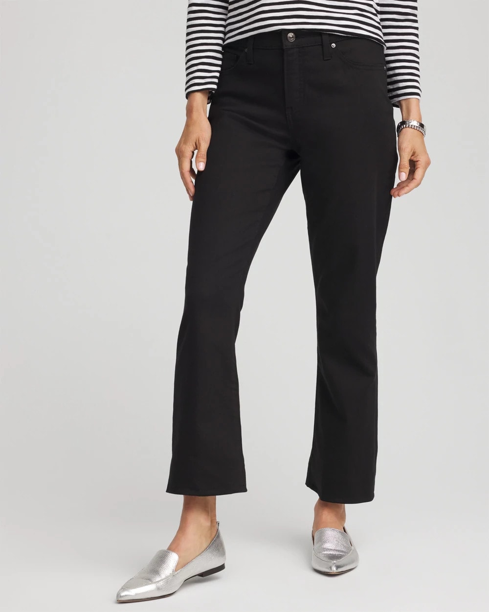 Chico's Clothing Cropped Girlfriend Kick-Flare Jeans
