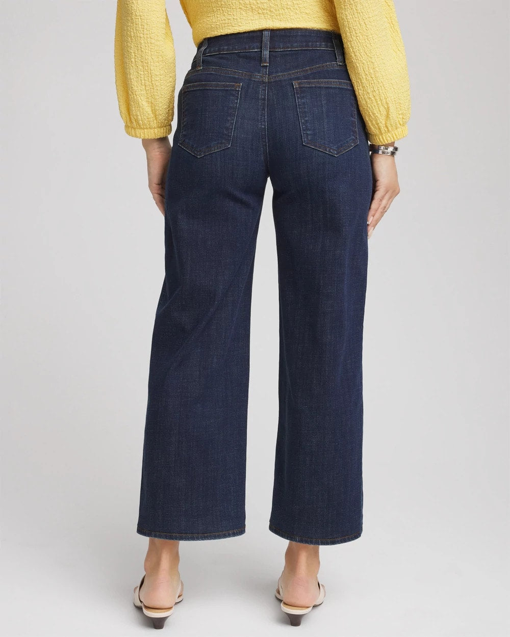 Chico's Clothing Girlfriend Cropped Wide-Leg Jean