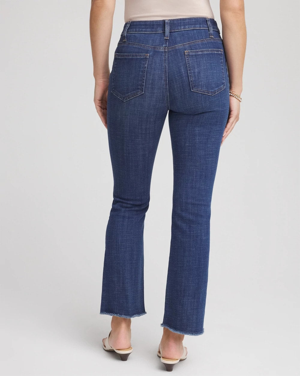 Chico's Clothing Girlfriend Fray Hem Kick Flare Jeans