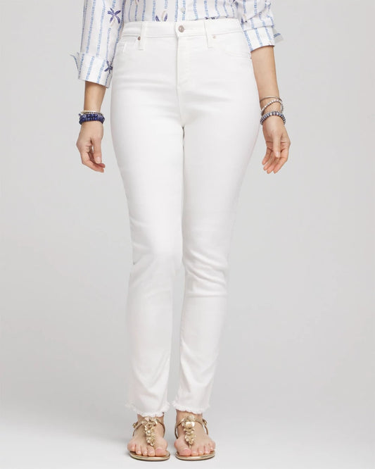 Chico's Clothing No-Stain Girlfriend Frayed Ankle Jeans