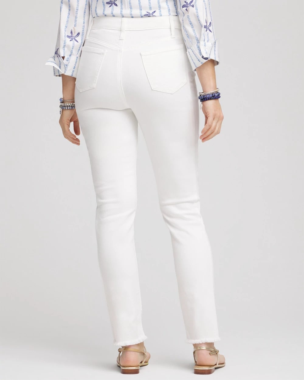 Chico's Clothing No-Stain Girlfriend Frayed Ankle Jeans