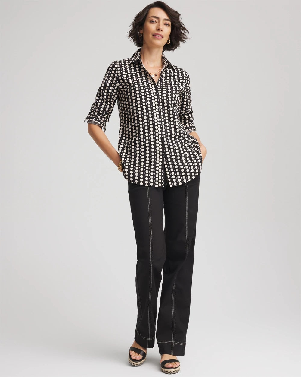 Chico's Clothing Pull-On Wide-Leg Jeans