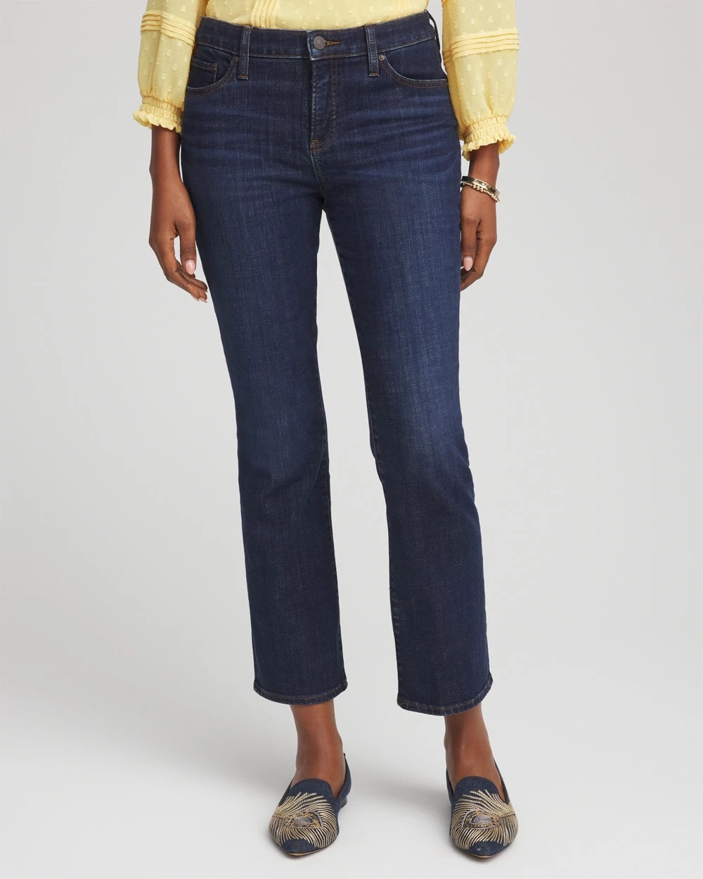 Chico's Clothing Girlfriend Cropped Flared Jeans