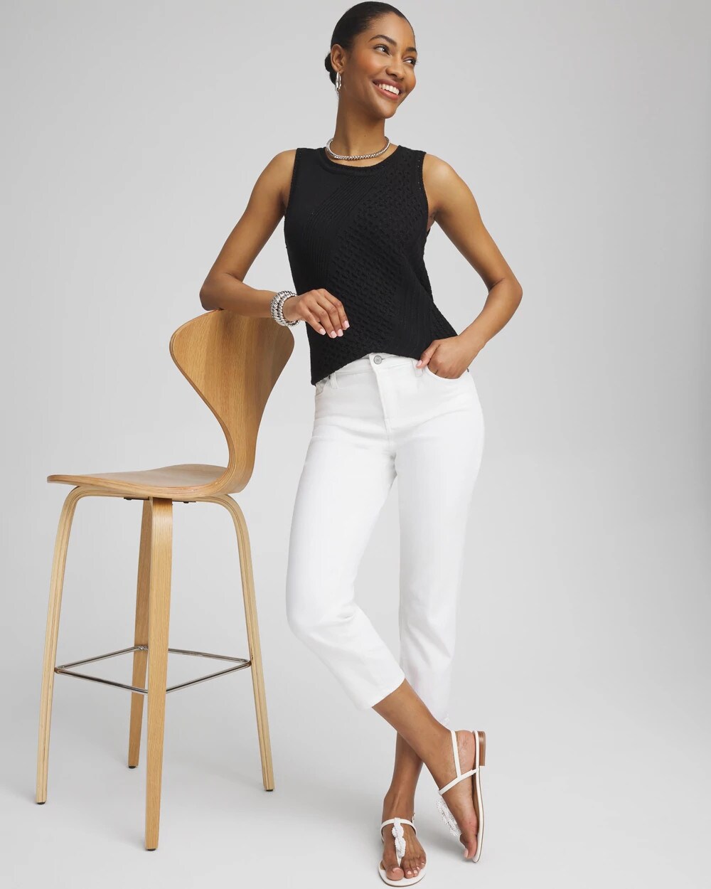 Chico's Clothing No Stain Girlfriend Cropped Jeans