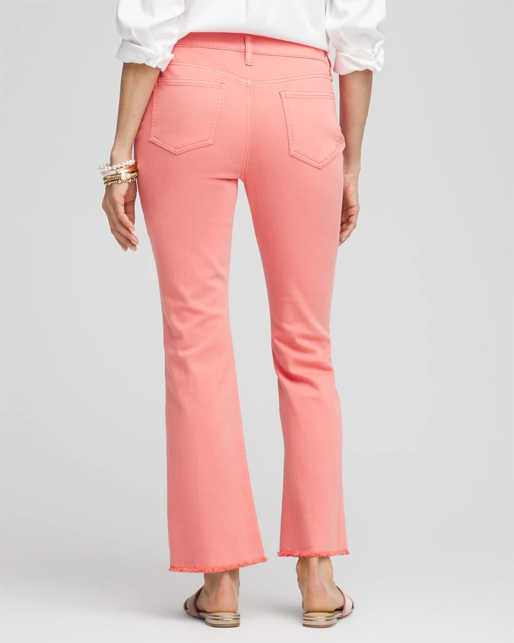 Chico's Clothing Girlfriend Fray Hem Kick Flare Jeans