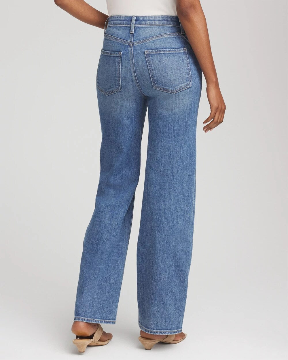 Chico's Clothing Appliqué High-Rise Wide-Leg Jeans