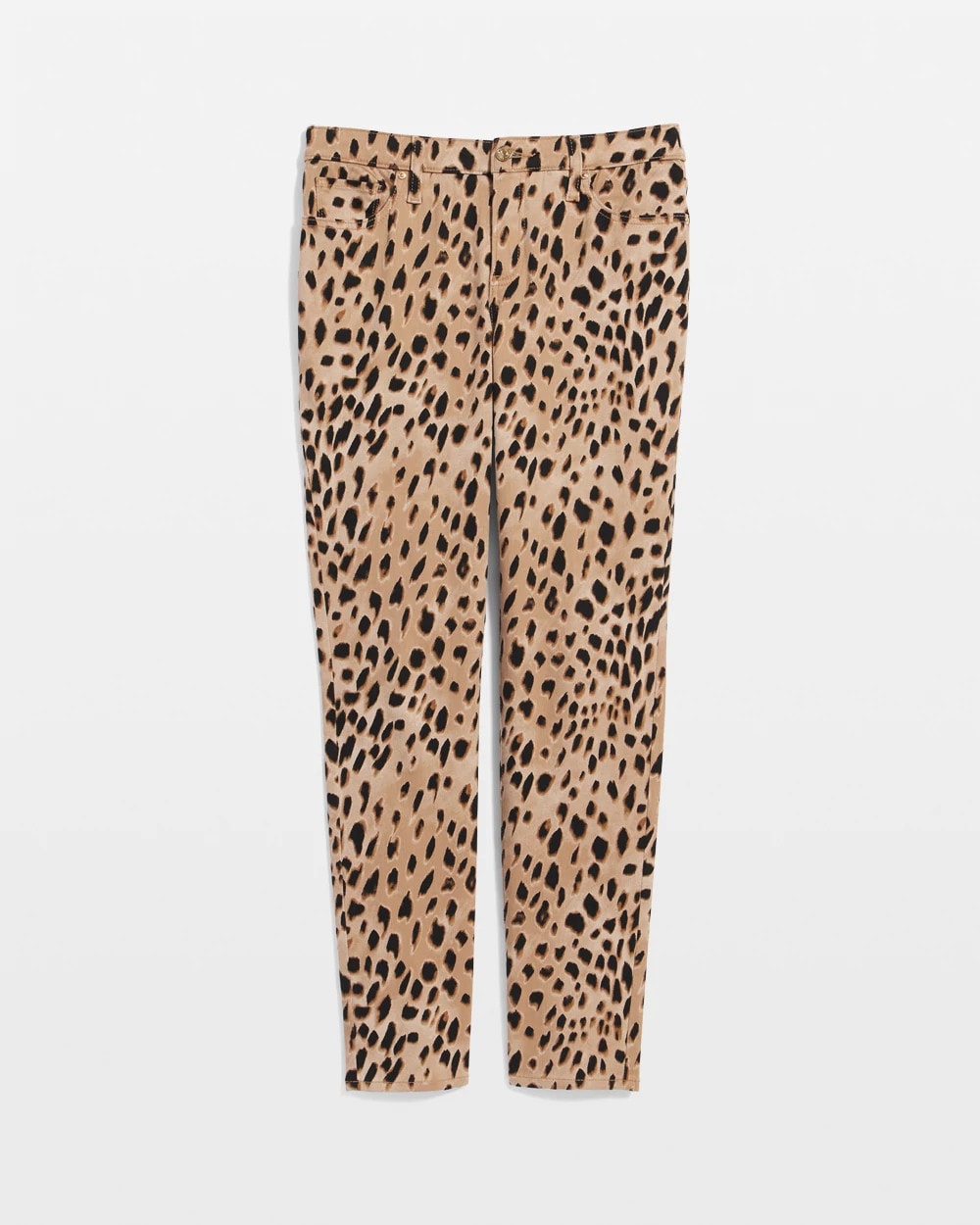 Chico's Clothing Leopard Girlfriend Slim Ankle Jeans