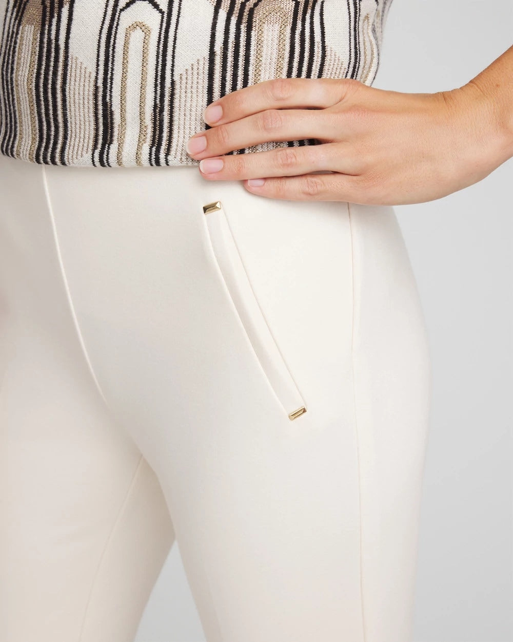 Chico's Clothing Juliet Slim Trim Detail Pants