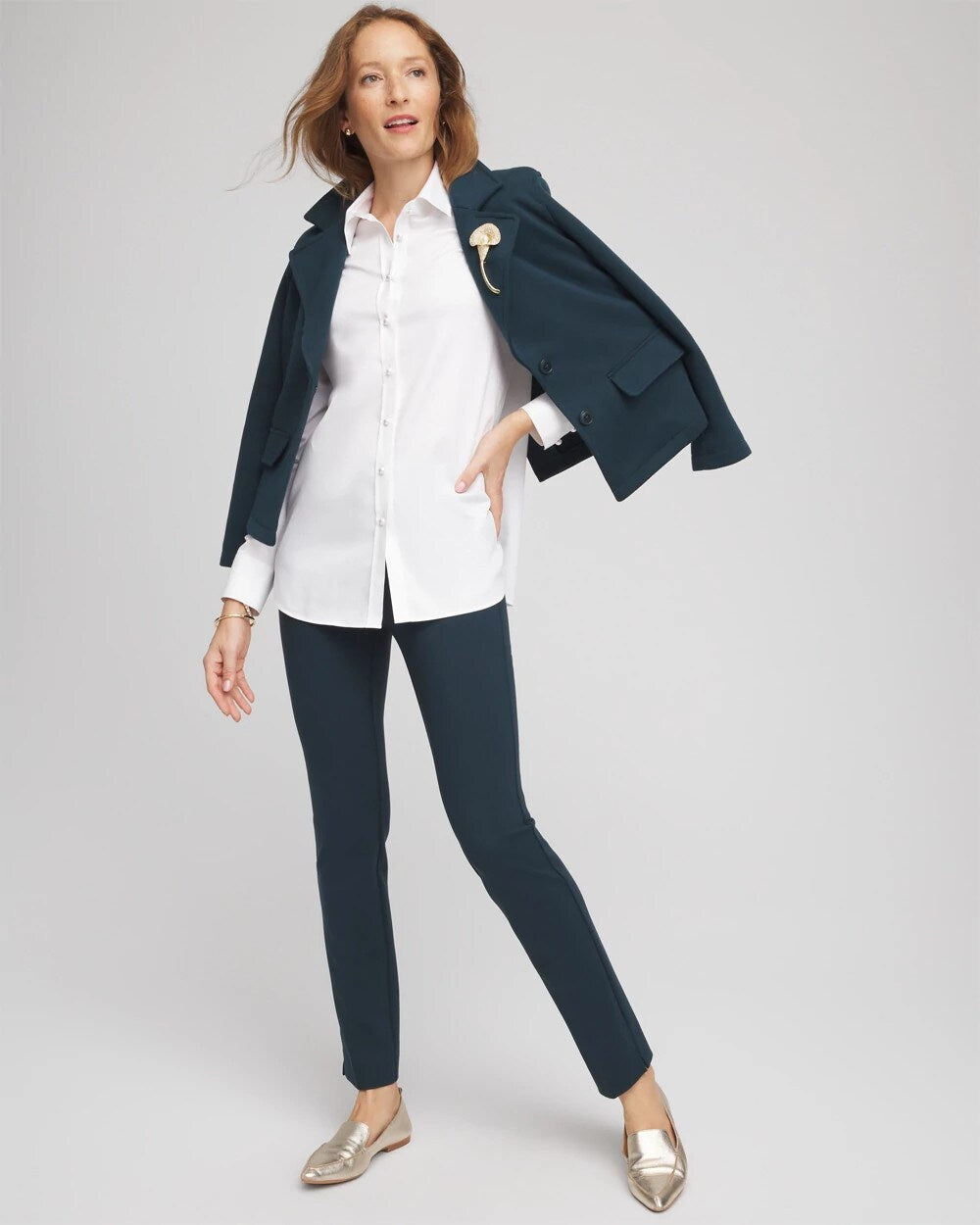 Chico's Clothing Juliet Slim Trim Detail Ankle Pants