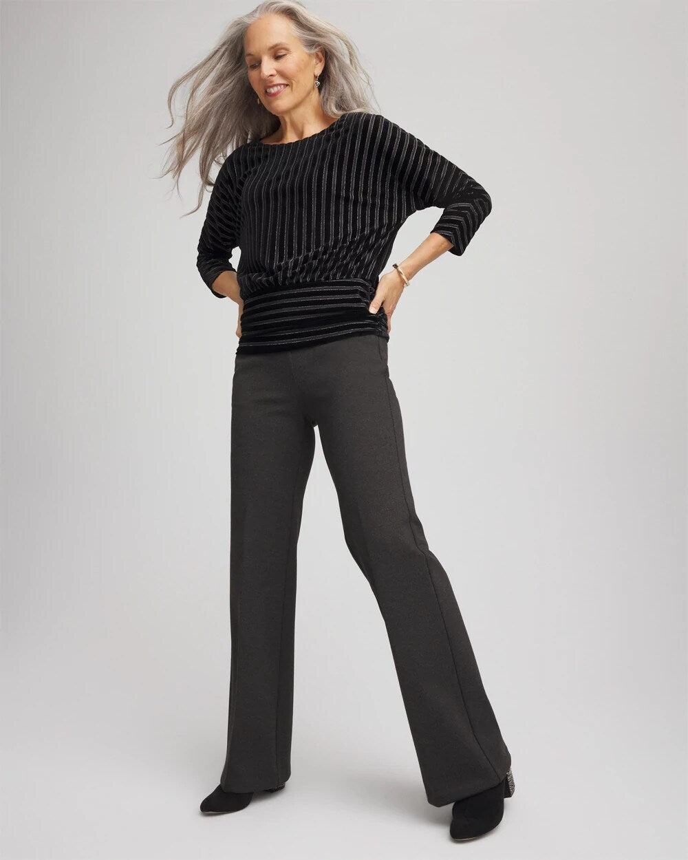 Chico's Clothing Juliet Wide Full-Length Ponte Pants