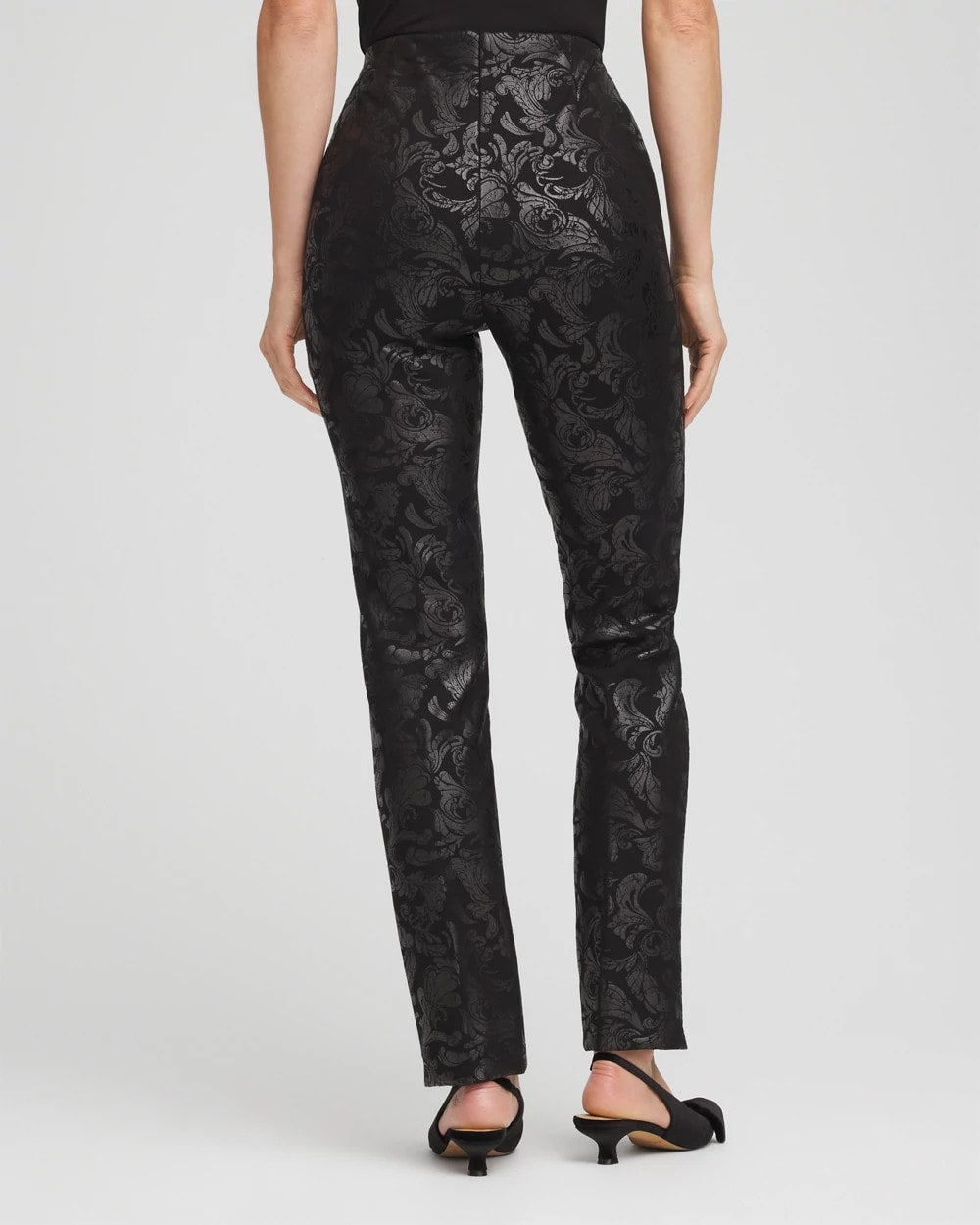 Chico's Clothing Juliet Foiled Slim Ponte Pants