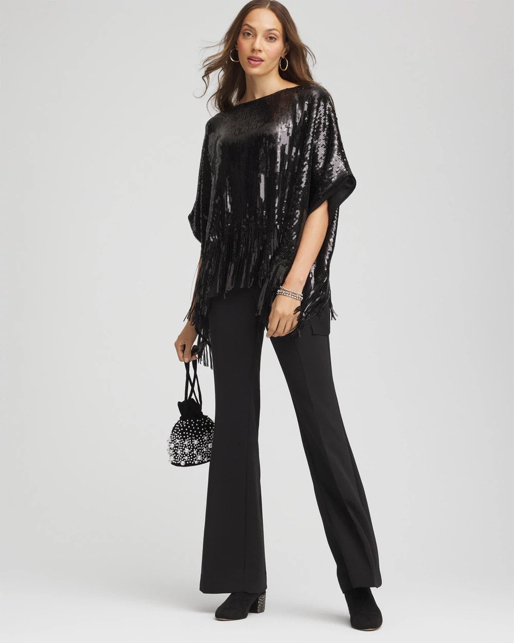 Chico's Clothing Crepe Flared Trouser Pants