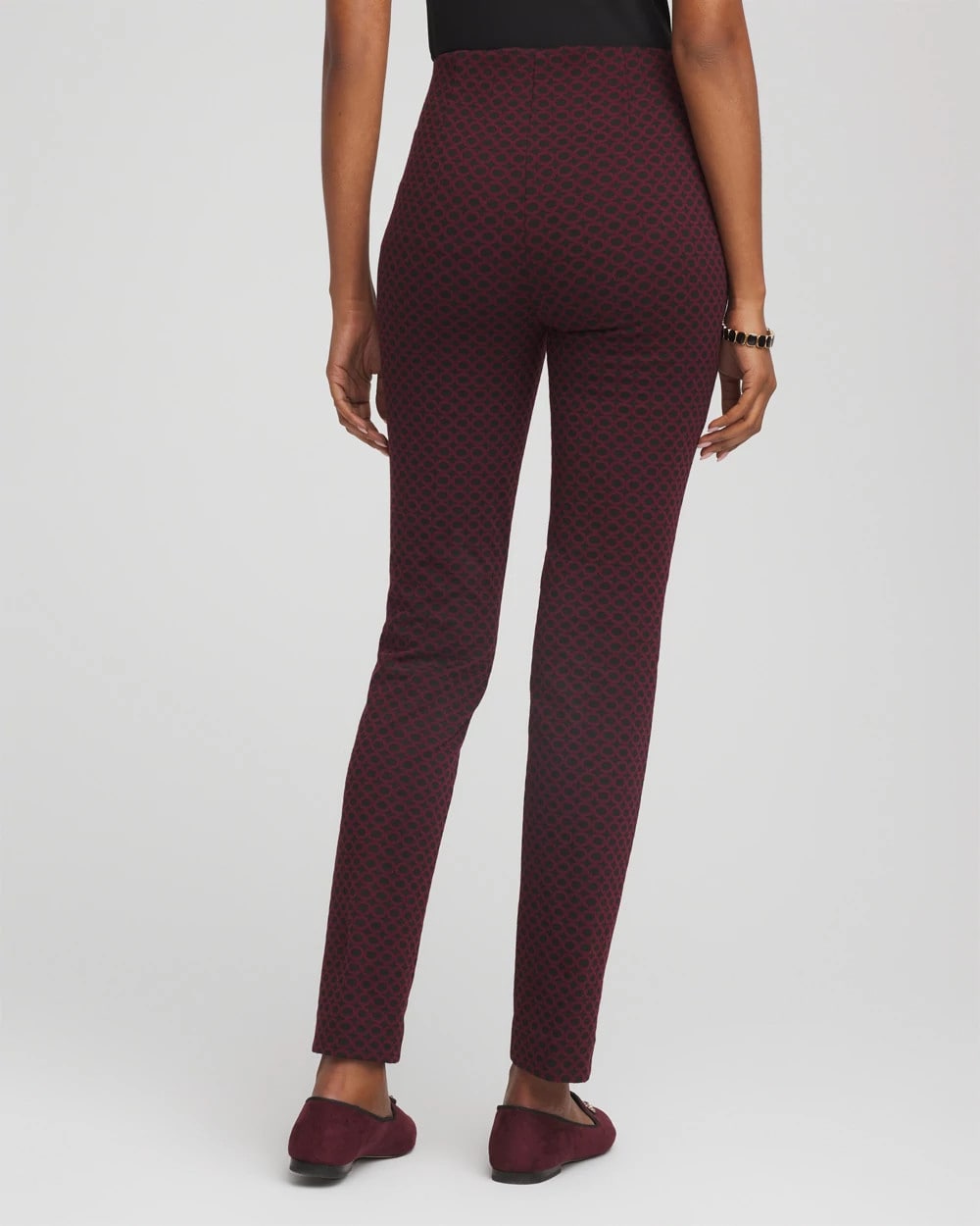 Chico's Clothing Circle Jacquard Juliet Slim Ankle Pants