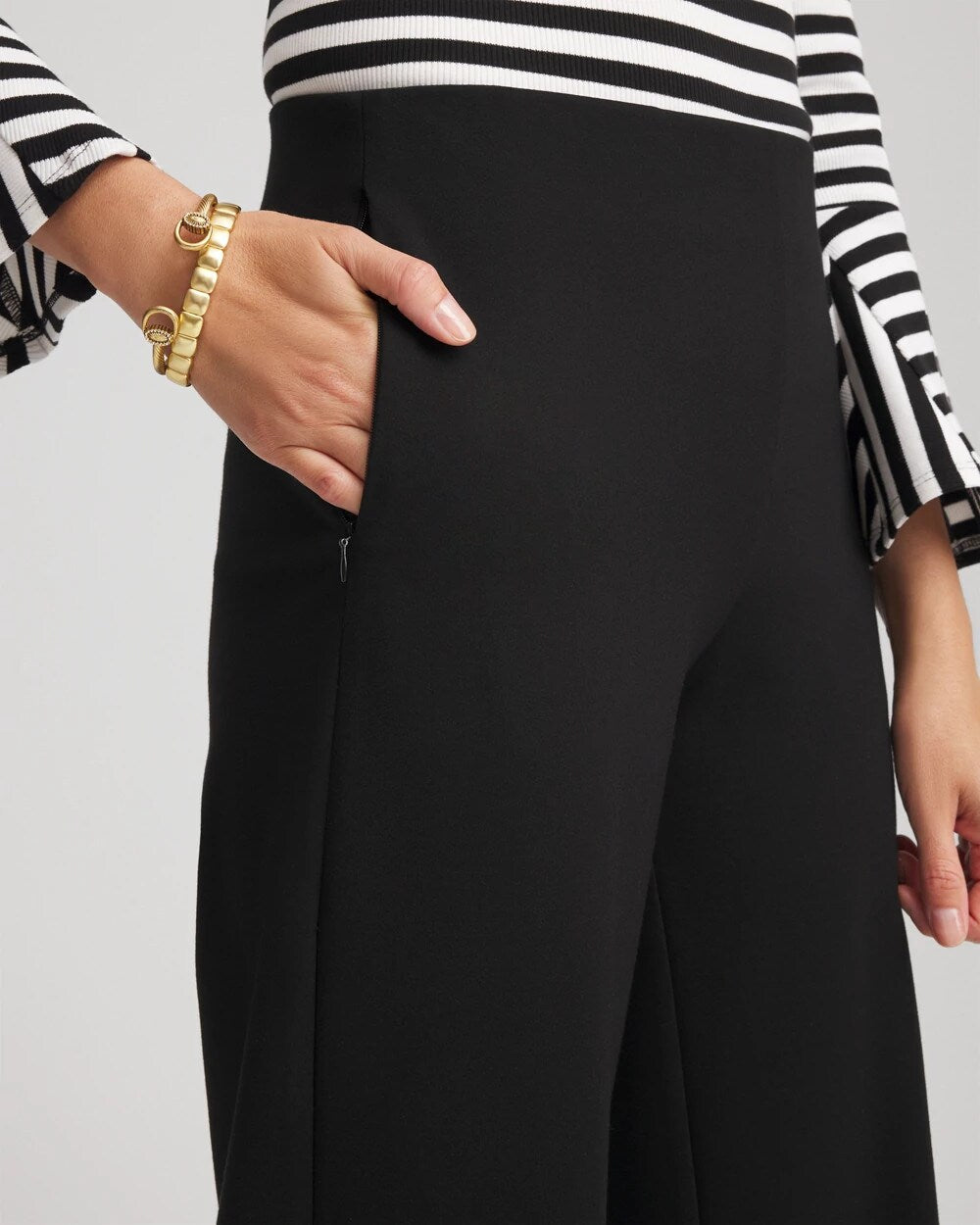 Chico's Clothing Juliet Slim Wide-Leg Cropped Pants