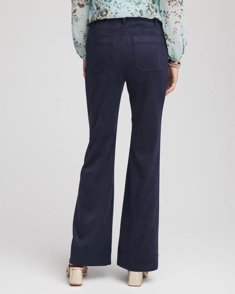 Chico's Clothing Faux Suede Bootcut Ankle Pants