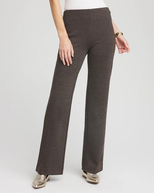 Chico's Clothing Juliet Jacquard Full-Length Ponte Pants
