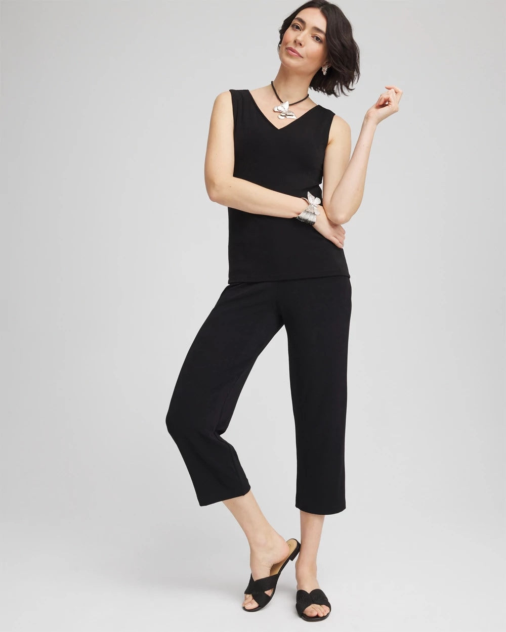 Chico's Clothing Travelers™ No Tummy Cropped Pants