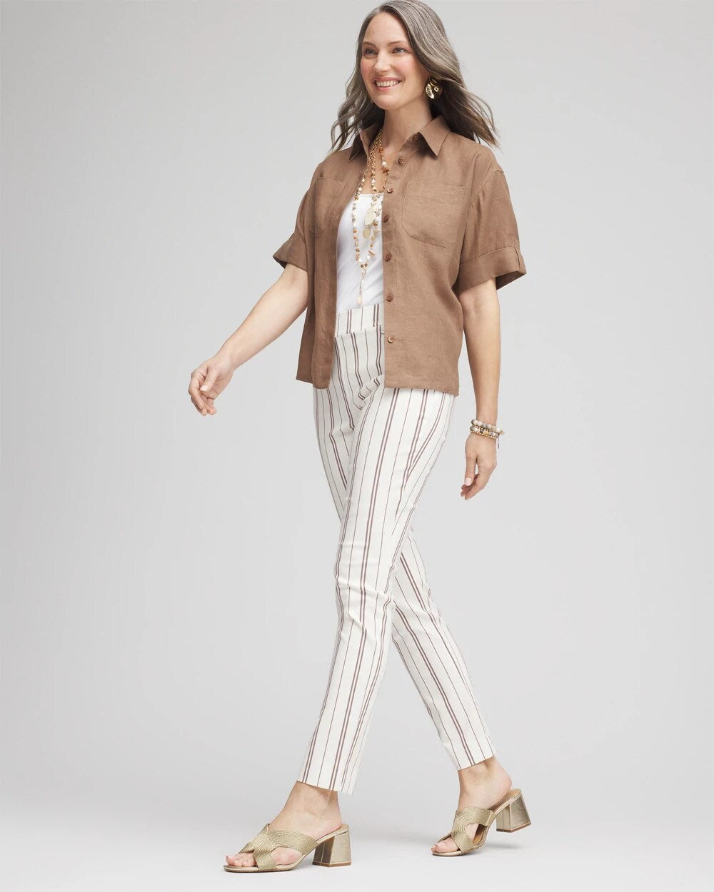 Chico's Clothing Brigitte™ Striped Ankle Pants