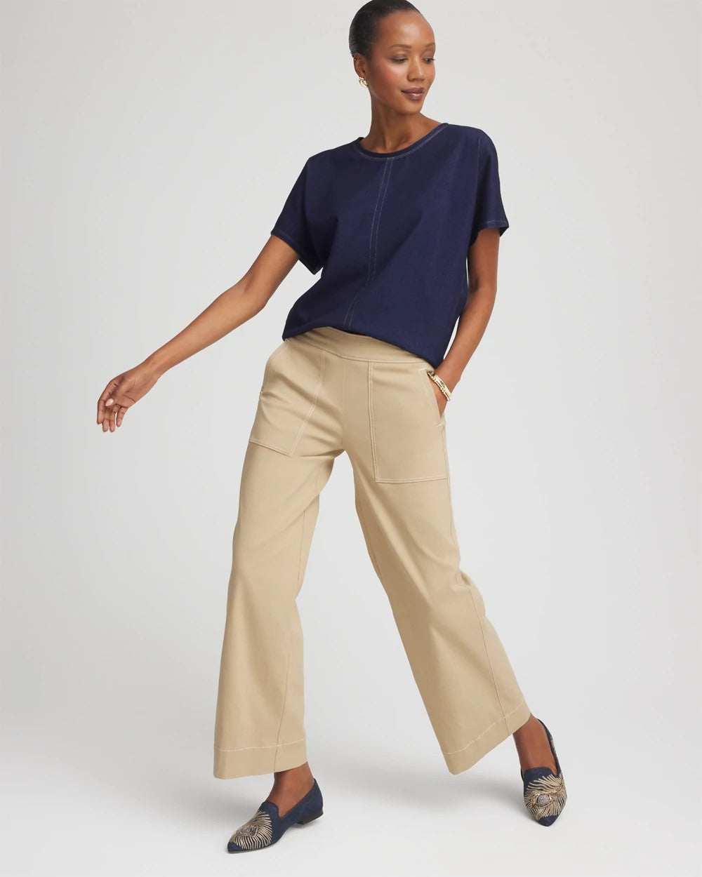 Chico's Clothing Brigitte™ Utility Wide-Leg Cropped Pants