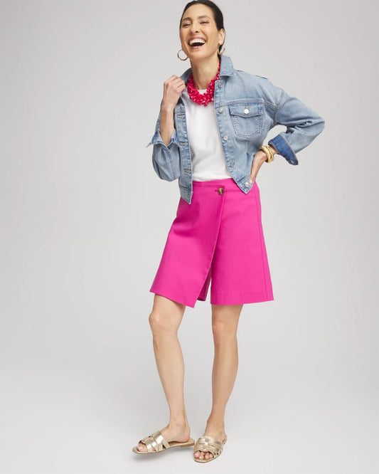 Chico's Clothing Brigitte™ Pull-On Asymmetrical Wrap Skort