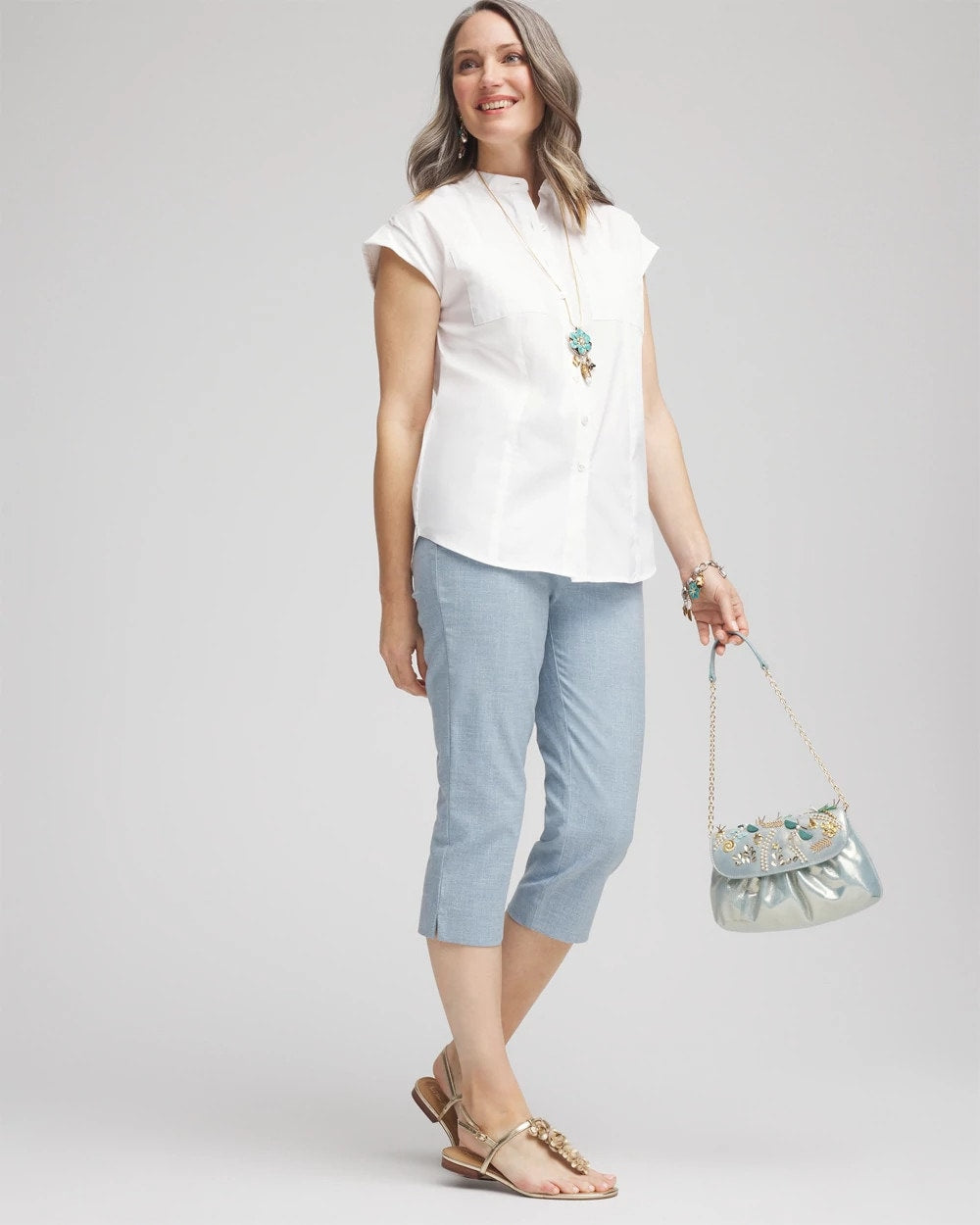 Chico's Clothing Brigitte™ Cross Dye Capri Pants