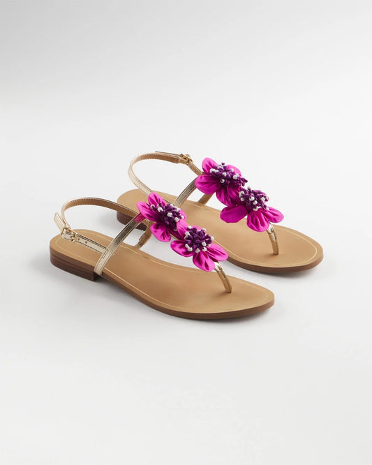 Chico's Accessories Sunset Flower Sandal