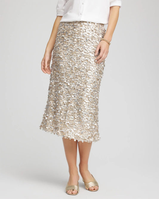 Chico's Clothing Sequins Party Pencil Skirt